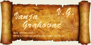 Vanja Grahovac vizit kartica